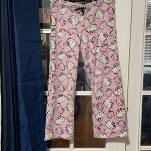 2013 Sanrio hello kitty pj pants pajama winter fuzzy bottom size medium